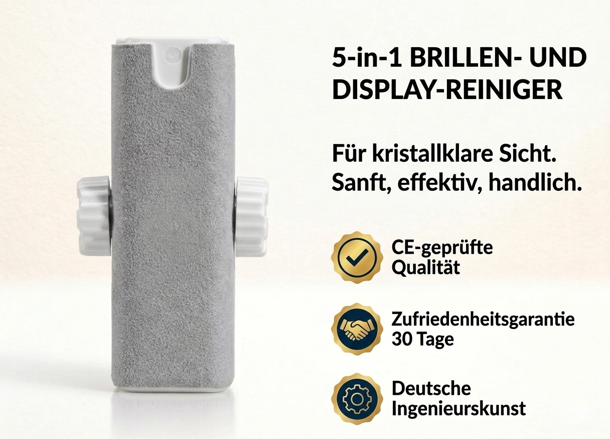 Der 5-in-1 Reiniger, der deine Brille schützt – statt sie zu zerstören